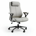 Ergonomic office chair in light gray fabric with adjustable headrest and arms 60 x 60 x 120cm