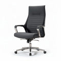 Ergonomic office chair with adjustable height and durable fabric in black 55 x 65 x 115cm