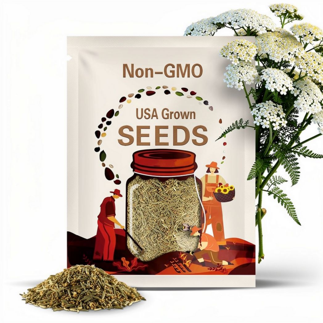 Yarrow Seeds: Michigan Native Wildflower, Achillea Millefolium