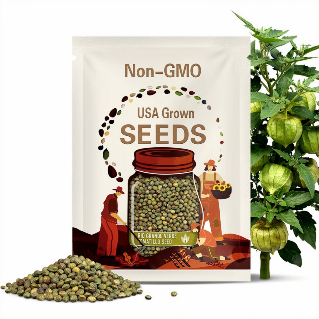 Tomatillo, Rio Grande Verde Seeds - Heirloom Seeds, Ground Cherry Seeds, Husk Tomato Seeds, Salsa Verde, Organic Seeds, Non-GMO
