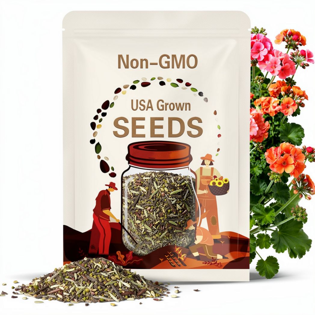 Fragrant Geranium Seeds: 100 Non-GMO Seeds, Easy to Grow