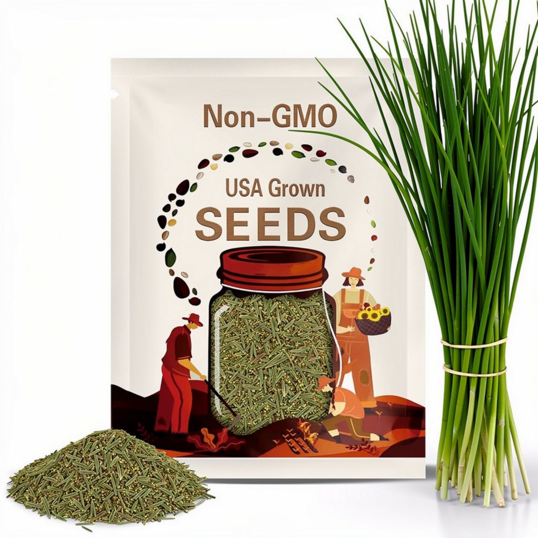 Chives Seeds – Heirloom Culinary and Medicinal Herb, Non-GMO, Easy to Grow Perennial | 100 Seeds